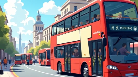 tourist buses